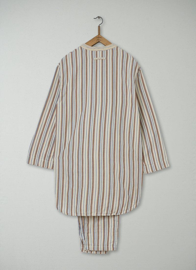 Reworn Stripe Cotton Pajamas Size M (096) | Multi