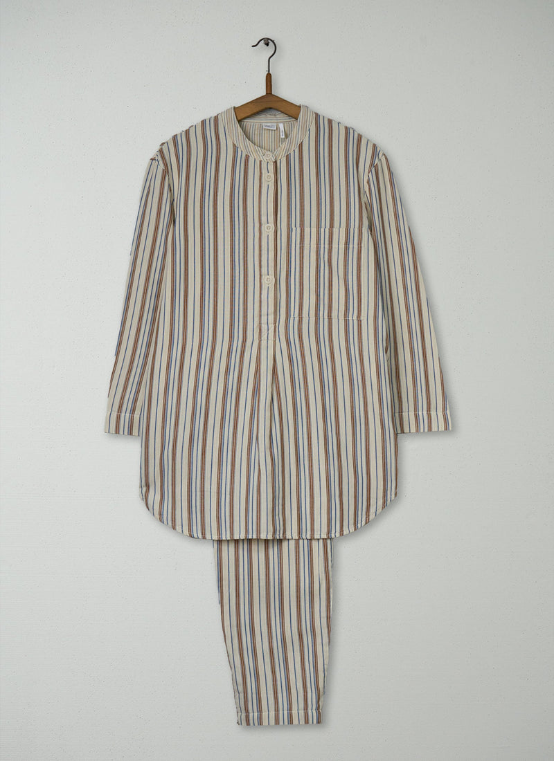 Reworn Stripe Cotton Pajamas Size XS (253) | Multi