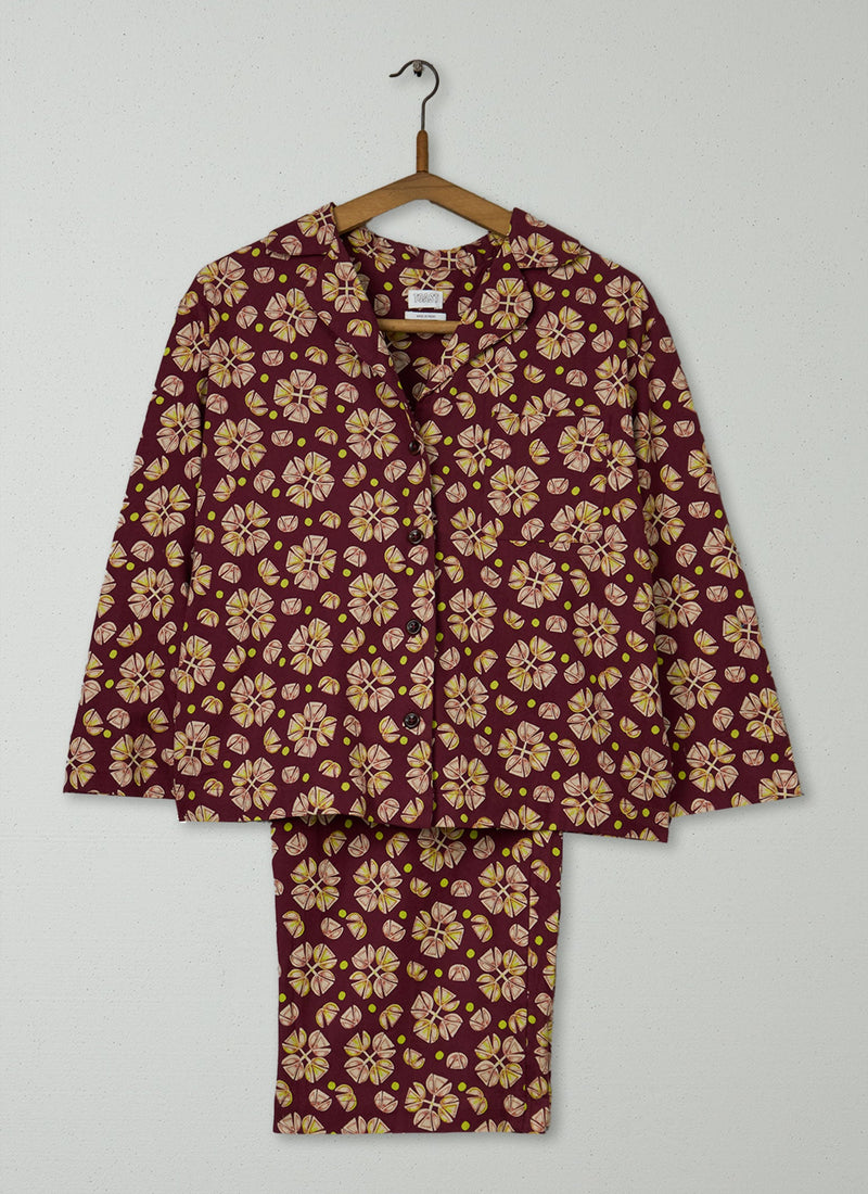 Reworn Tulip Print Pajamas Size XS (293) | Multi