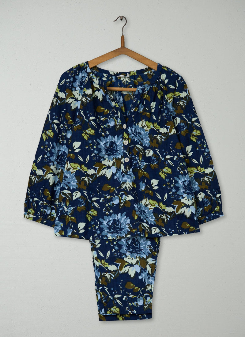Reworn Dahlia Print Pyjamas Size S (266) | Multi