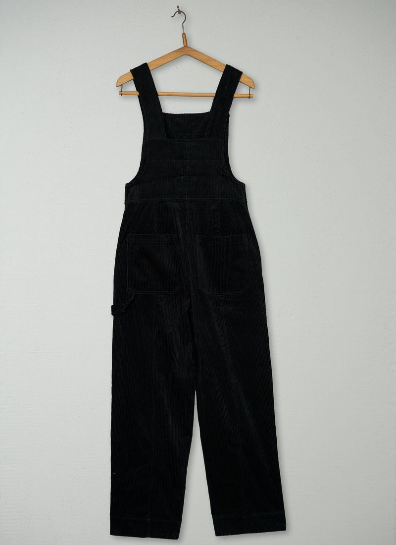 Reworn Cord Dungarees Size 6 (1504) | Brown Slate