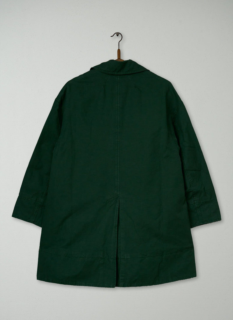 Reworn Cotton Linen Canvas Coat Size SM (152) | Juniper
