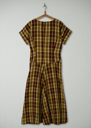 Reworn Check Circle Dress Size 10 (571) | Multi