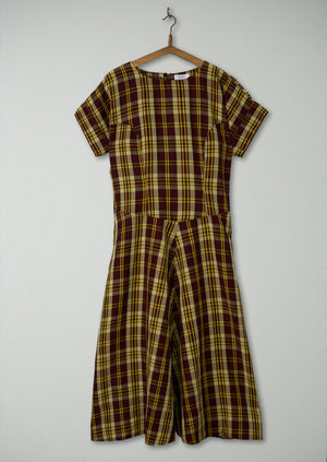 Reworn Check Circle Dress Size 10 (571) | Multi