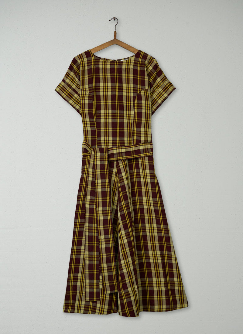 Reworn Woodland Check Circle Dress Size 8 (2266) | Multi