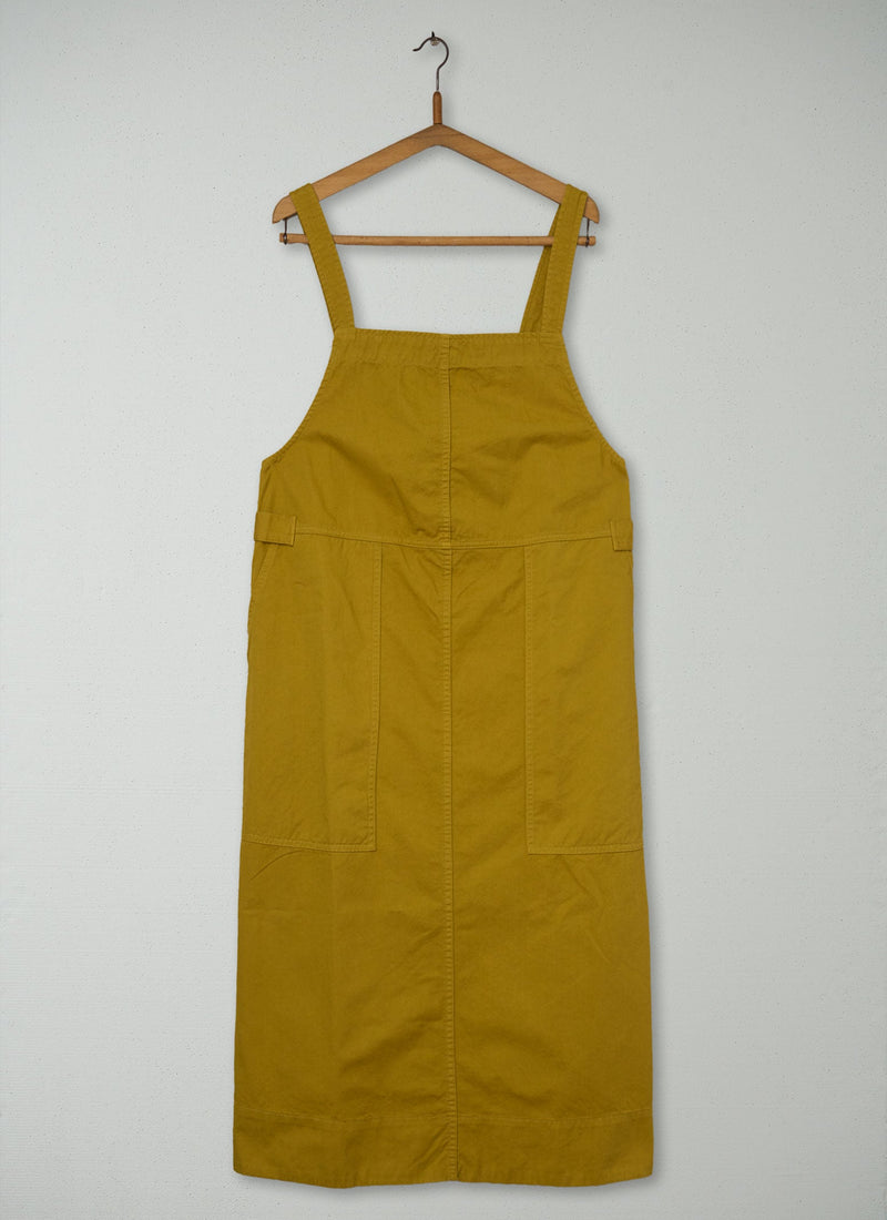 Reworn Twill Pinafore Dress Size 14 (1938) | Brass