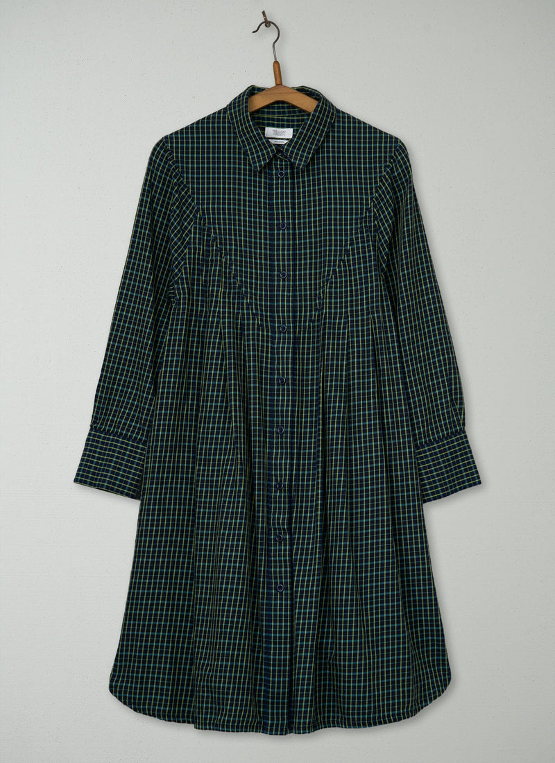 Reworn Check Cotton Dress Size 10 (2039) | Multi