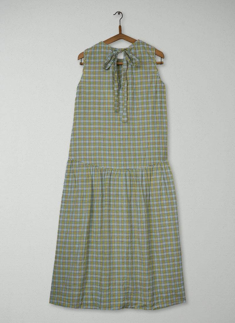 Reworn Elm Check Dress Size 6 (1710) | Ciel Blue