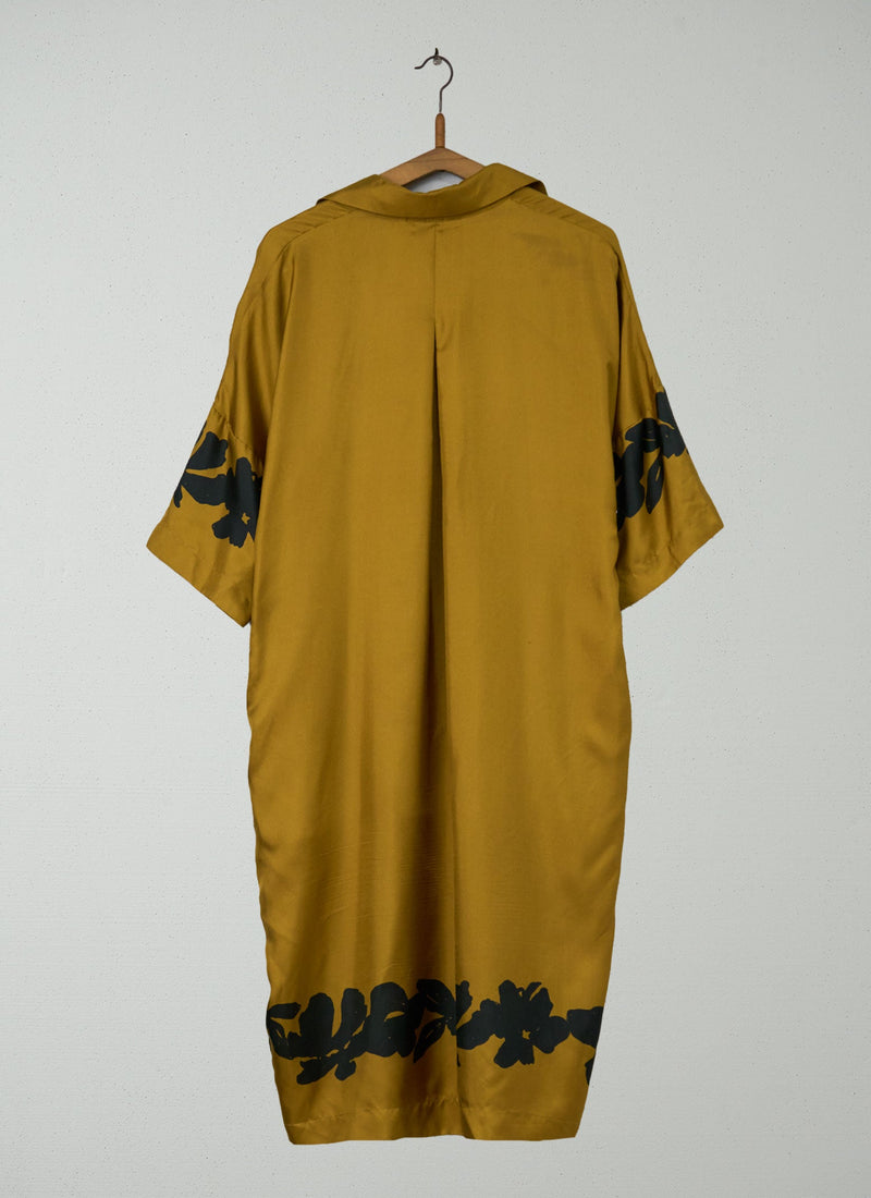 Reworn Border Print Silk Dress Size S (1772) | Multi