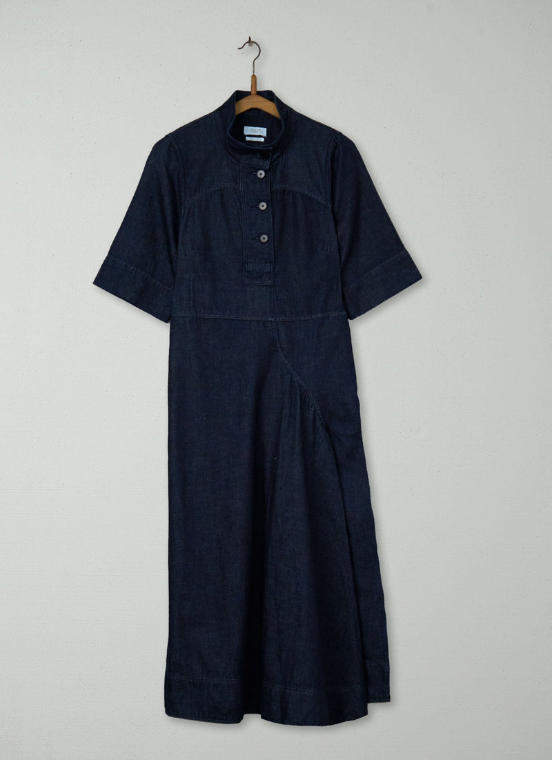 Reworn Denim Utility Dress Size 14 (1533) | Indigo