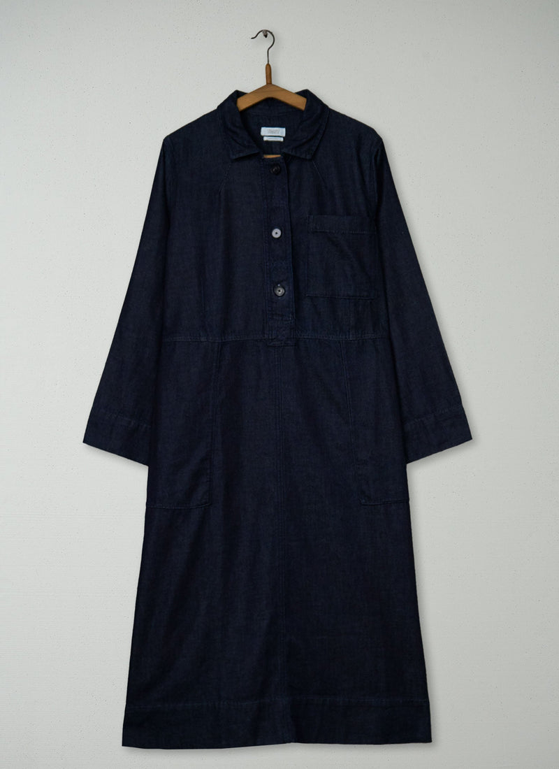 Reworn Denim Oversized Shirt Dress Size 12 (1666) | Indigo