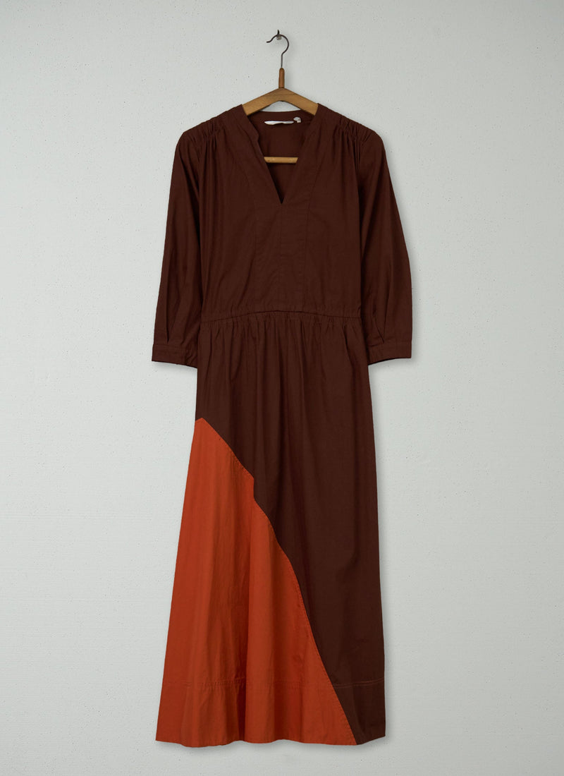 Reworn Colour Block Dress Size L (1979) | Multi