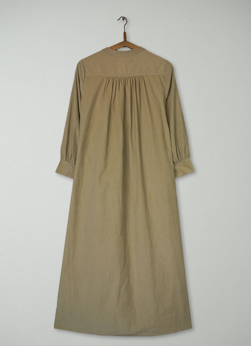 Reworn Bib Front Needlecord Dress Size 8 (2173) | Pebble
