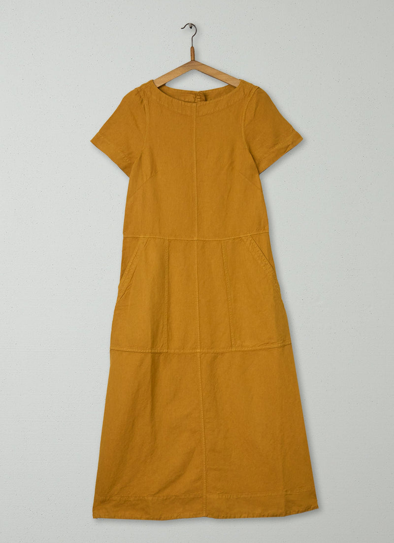 Reworn Cotton Linen Dress Size 4 (1744) | Dhal