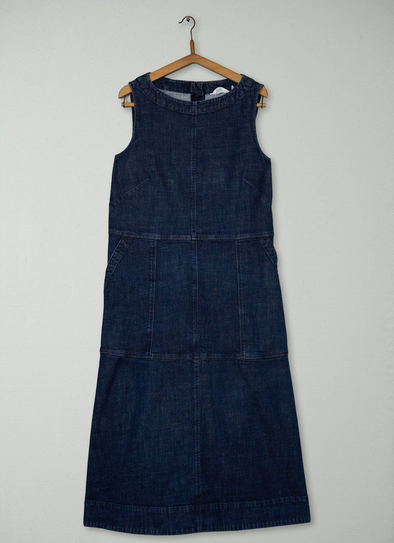 Reworn Organic Denim Dress Size 12 (2057) | Indigo