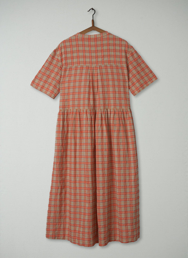 Reworn Molloy Check Cotton Dress Size XXS (2185) | Multi
