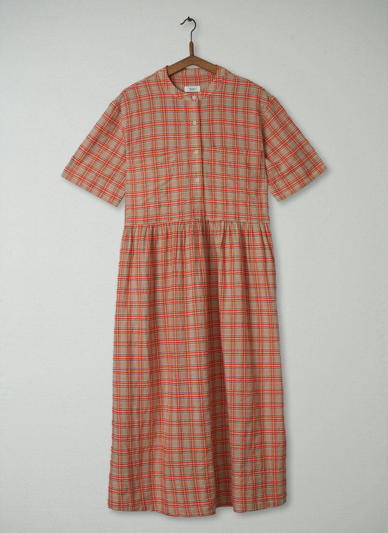 Reworn Molloy Check Cotton Dress Size XXS (2185) | Multi