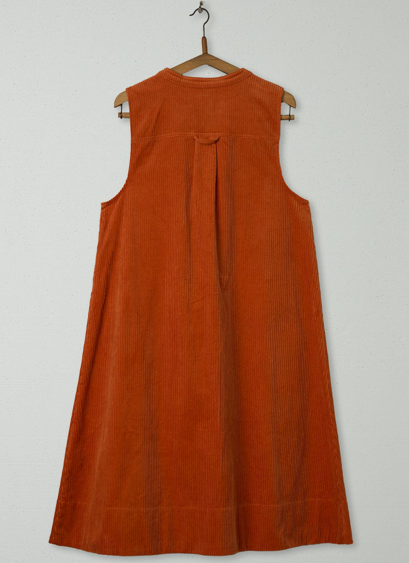 Reworn Cord Sleeveless Tunic Dress Size XS (2189) | Auburn