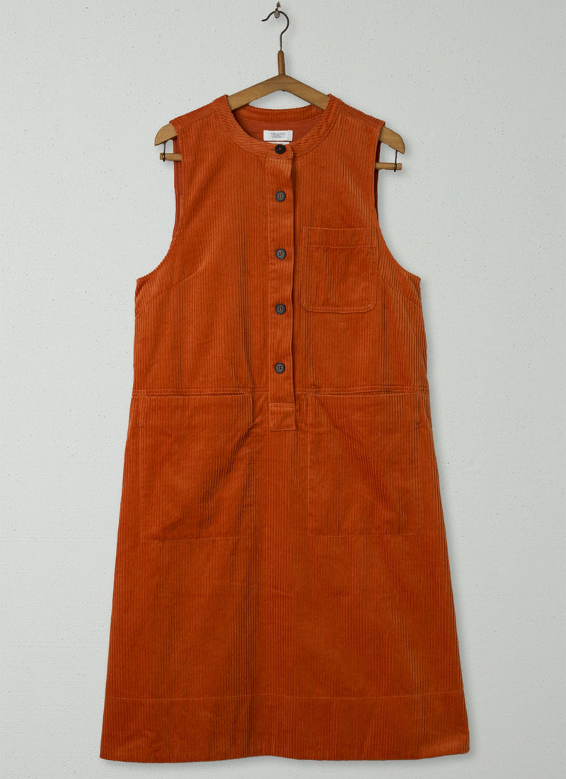 Reworn Cord Sleeveless Tunic Dress Size XS (2189) | Auburn