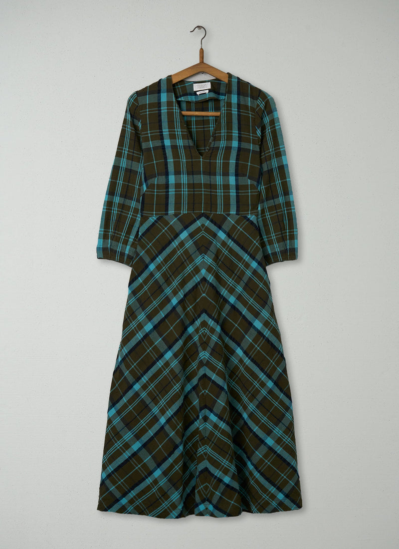 Reworn Check Seersucker Dress Size 6 (2184) | Multi