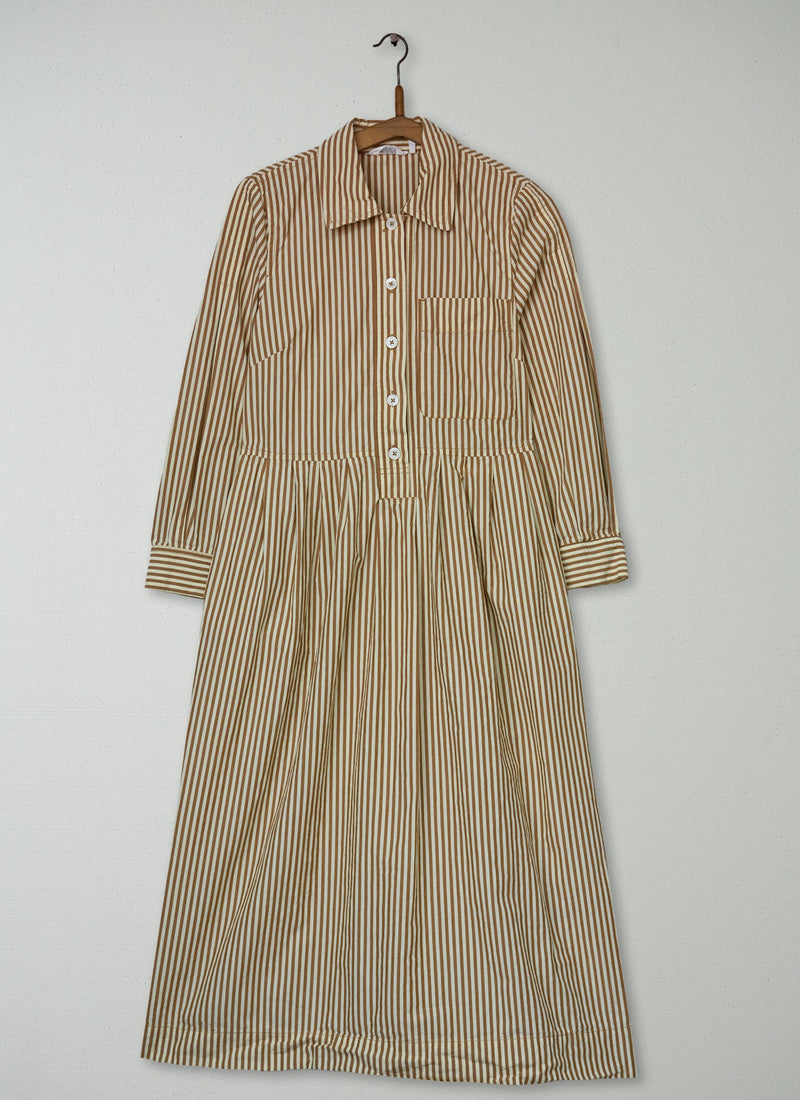 Reworn Stripe Poplin Dress Size XXS (1980) | Multi