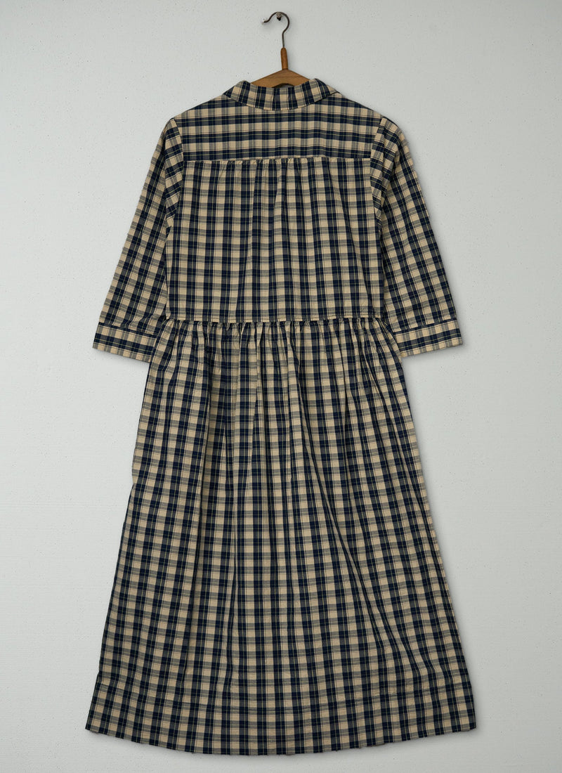 Reworn Check Crinkle Poplin Dress Size XXS (1959) | Multi
