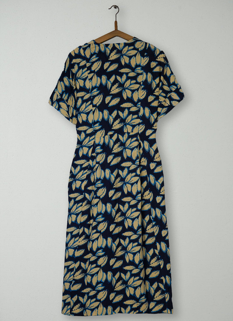 Reworn Bryn Leaf Print Dress Size XXS (2056) | Multi
