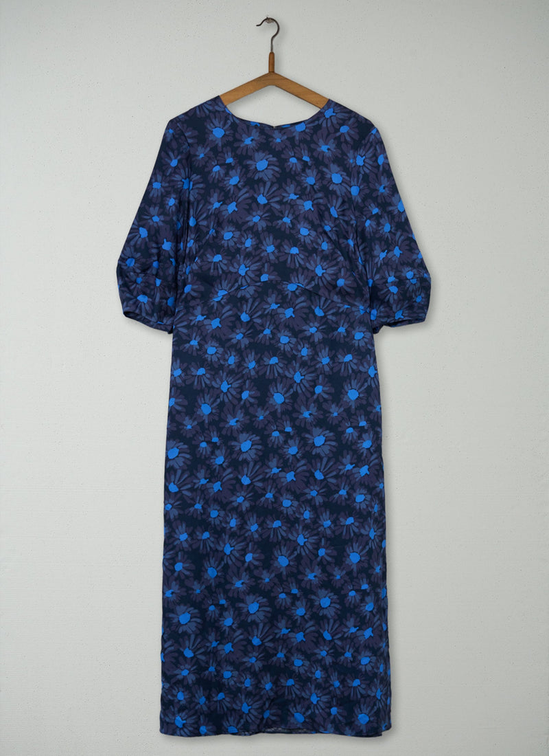 Reworn Rounded Sleeve Painted Daisy Dress Size 6 (2063) | Multi