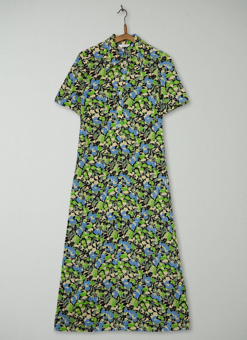 Reworn Hedgerow Print Crepe Dress Size 6 (2058) | Multi
