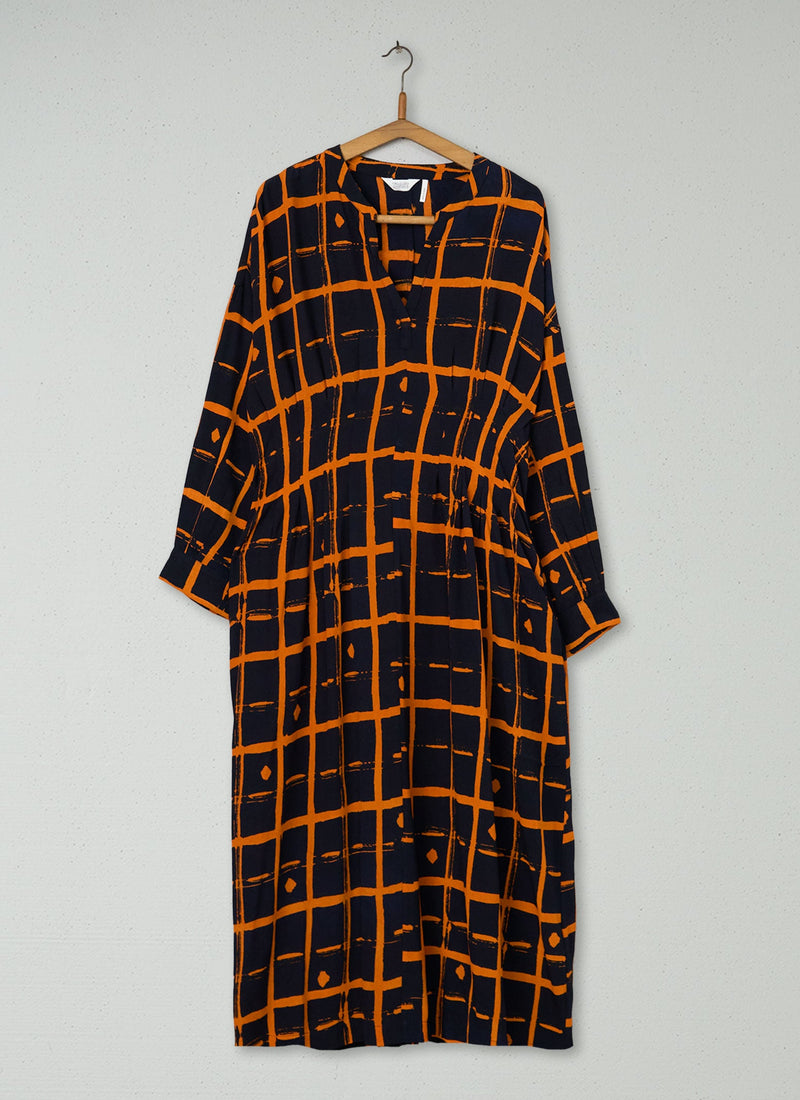 Reworn Diamond Dot Print Dress Size 12 (2020) | Dark Navy