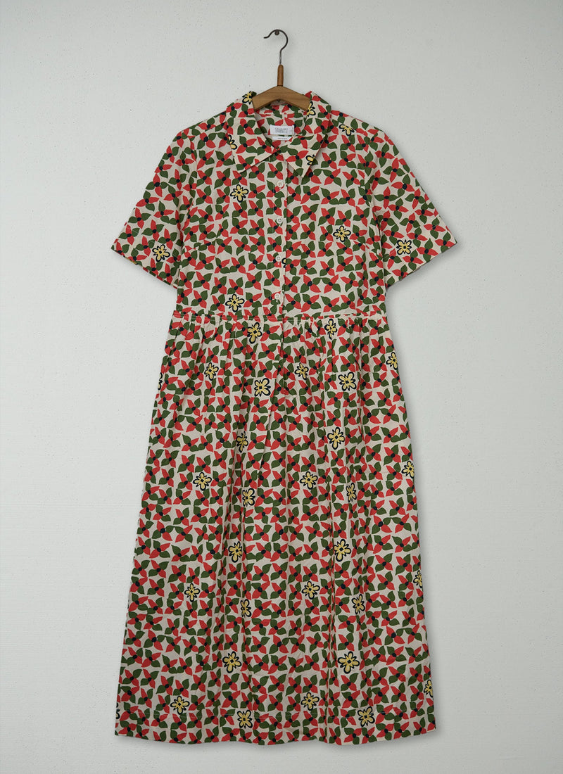 Reworn Selma Cotton Shirt Dress Size 8 (2148) | Multi