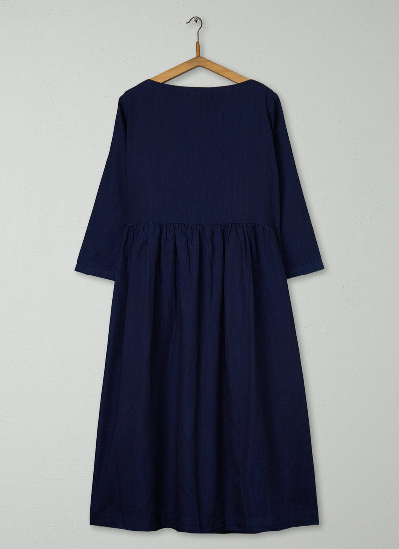 Reworn Freya Indigo Twill Dress Size 18 (2162) | Indigo
