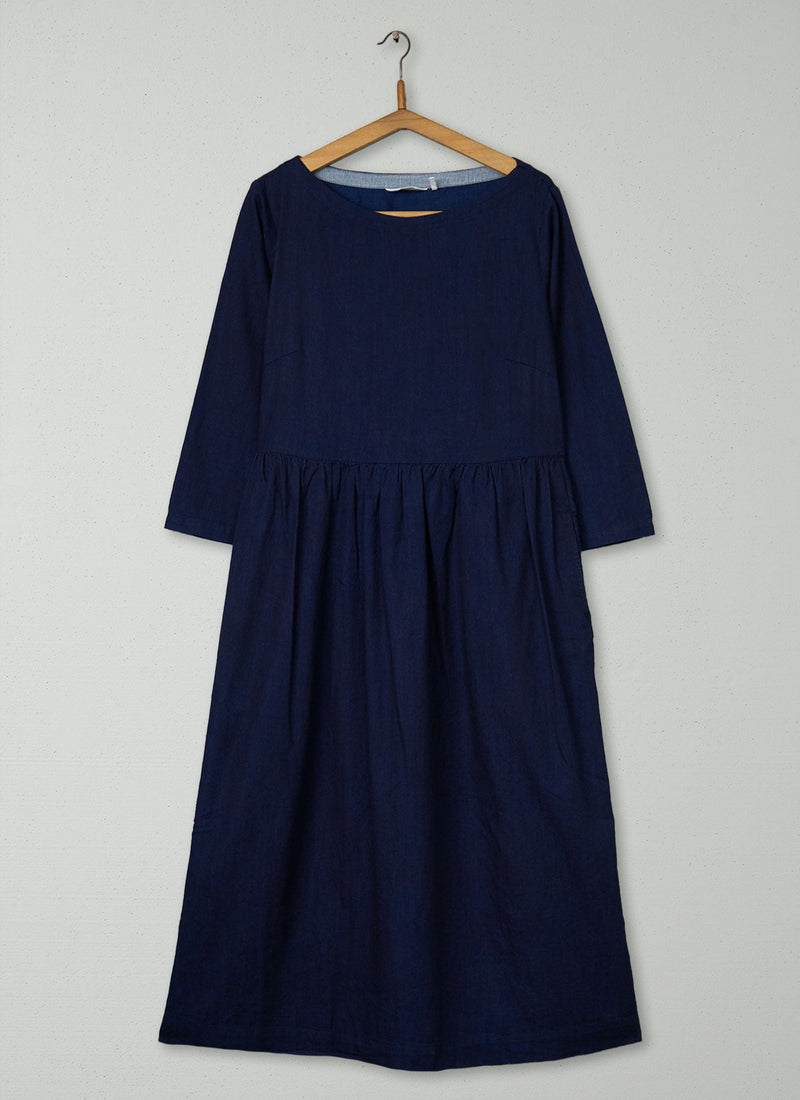 Reworn Freya Indigo Twill Dress Size 18 (2162) | Indigo