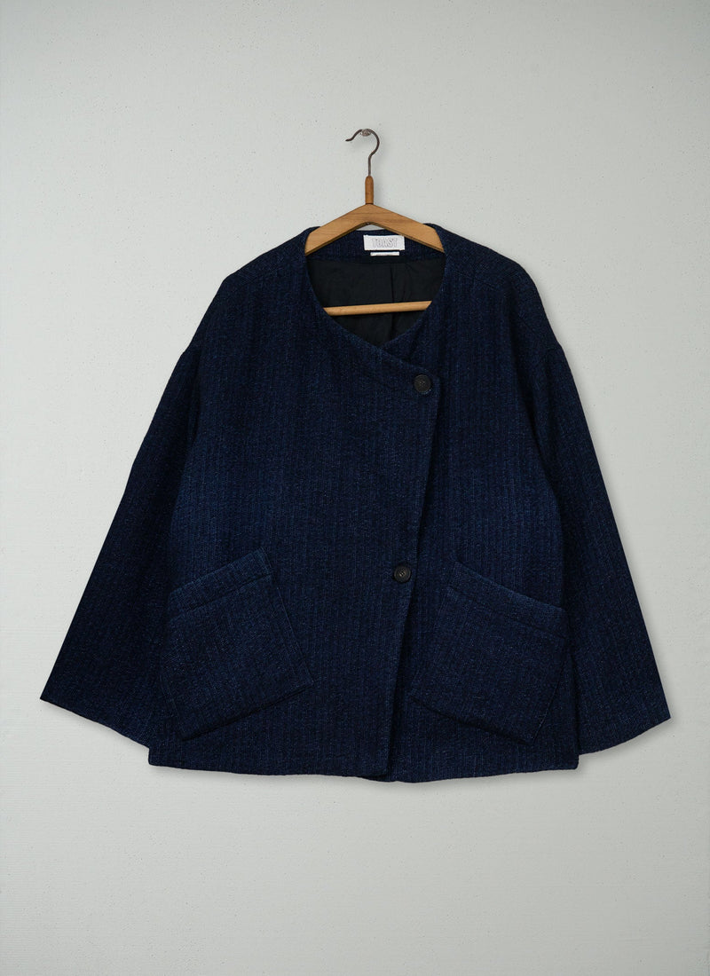 Rewon Cotton Easy Jacket Size 18 (287) | Indigo