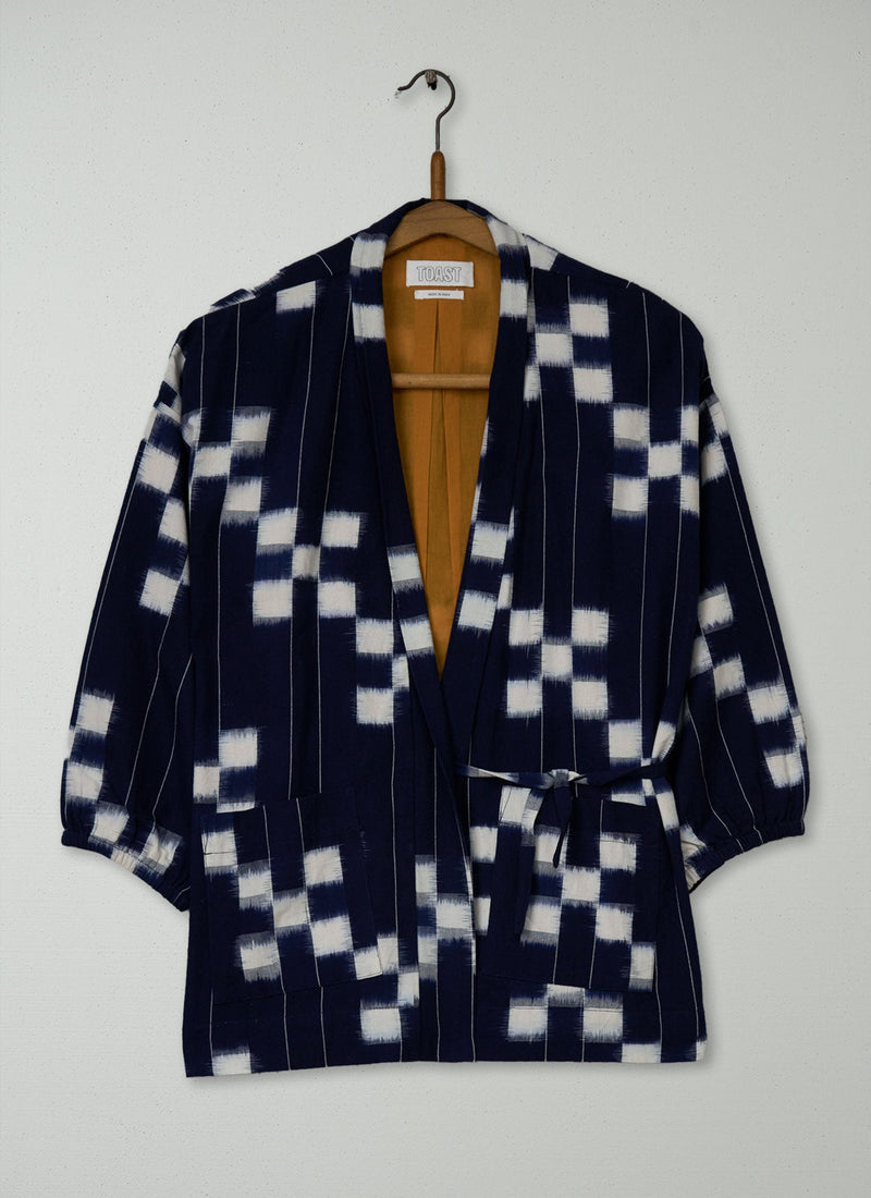 Reworn Ikat Wrap Jacket Size XXSXS (261) | Multi