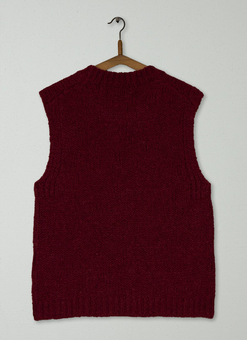 Reworn Wool Alpaca Tank Size M (566) | Red Sorrel