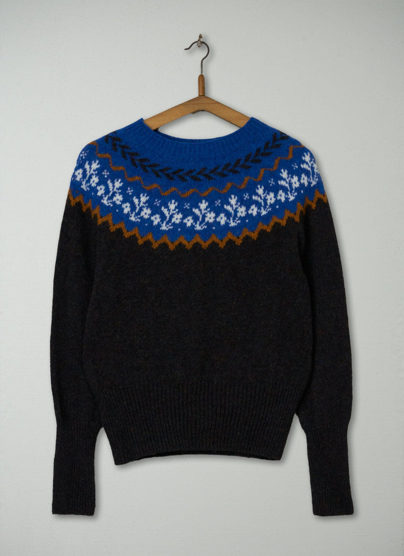 Reworn Fair Isle Yoke Sweater Size XXSXS (684) | Multi