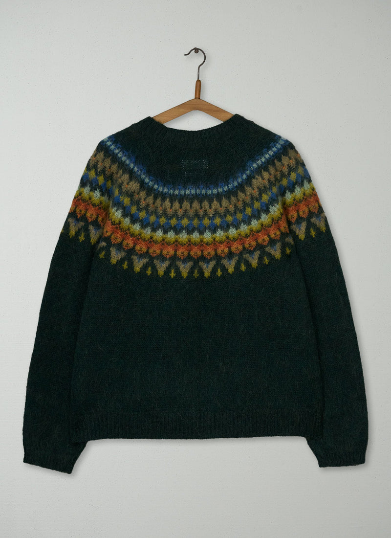 Reworn Brushed Mohair Wool Sweater Size M (691) | Multi