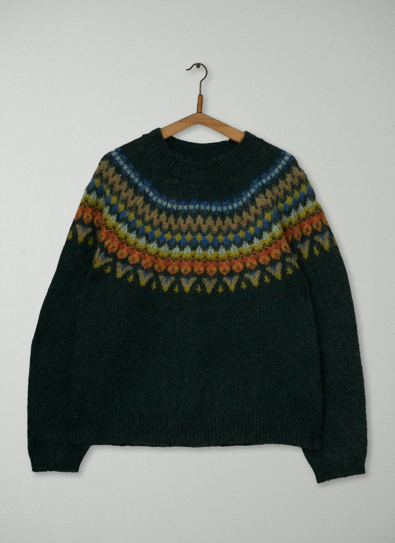 Reworn Brushed Mohair Wool Sweater Size M (691) | Multi