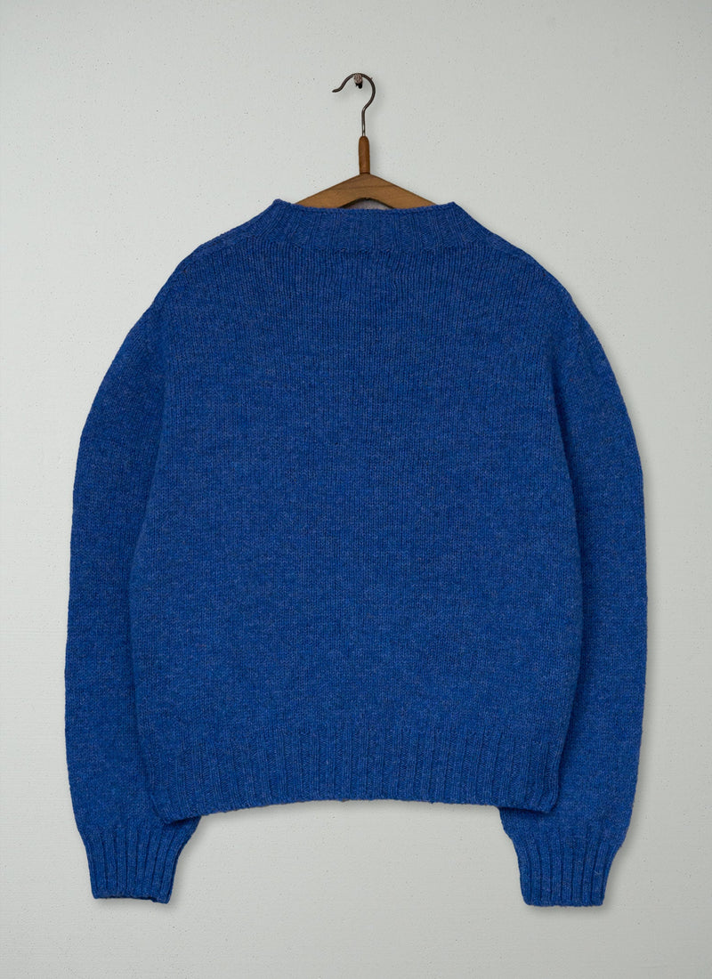 Reworn British Wool Sweater Size SM (692) | Azure Blue
