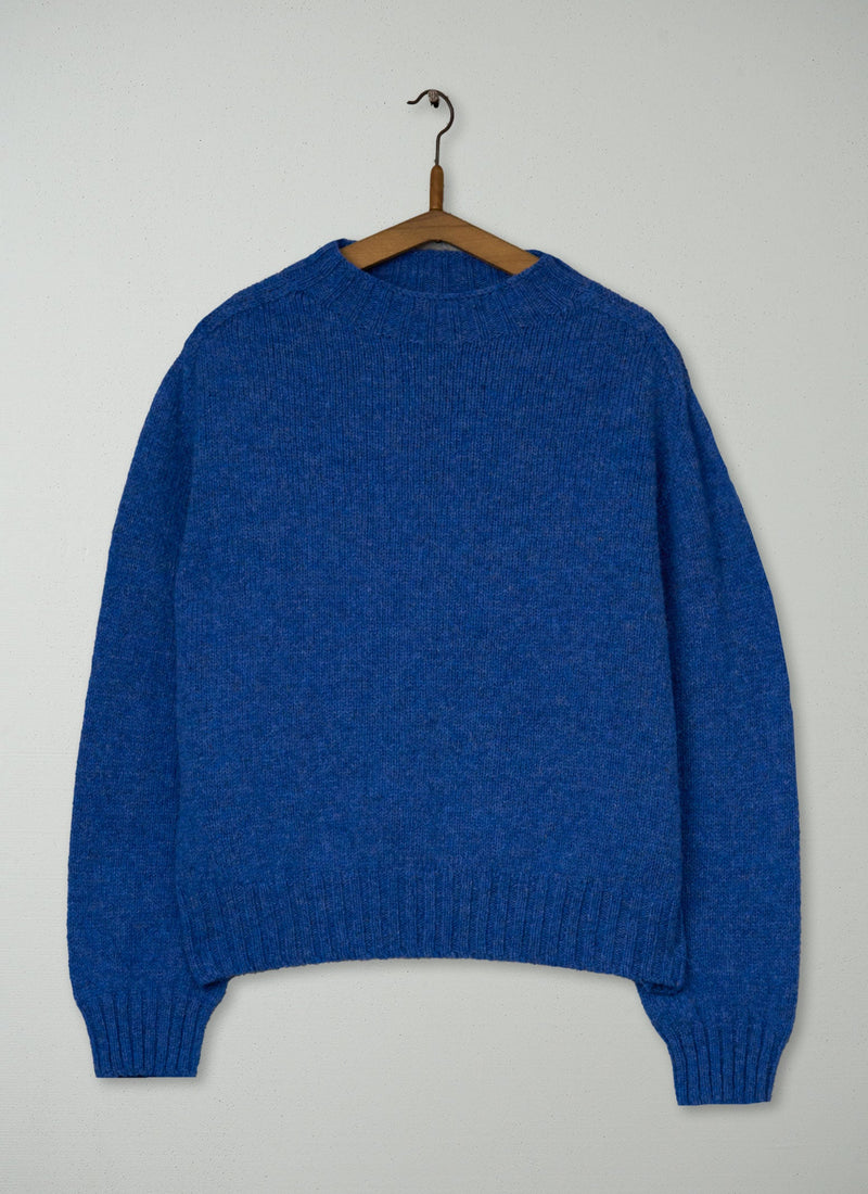 Reworn British Wool Sweater Size SM (692) | Azure Blue