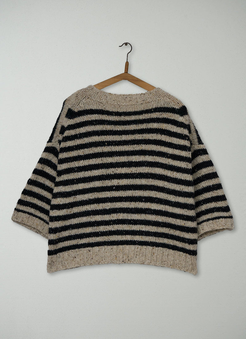 Reworn Donegal Short Sleeve Sweater Size M (688) | Multi