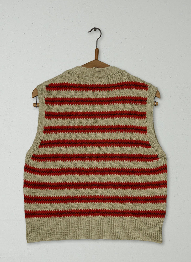 Reworn Jacquard Linen Cotton Tank Size M (696) | Multi