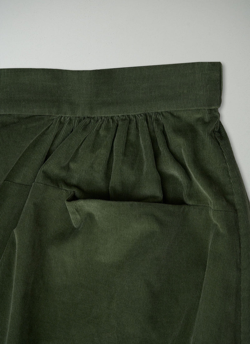 Reworn Needlecord Skirt Size 8 (344) | Black Forest