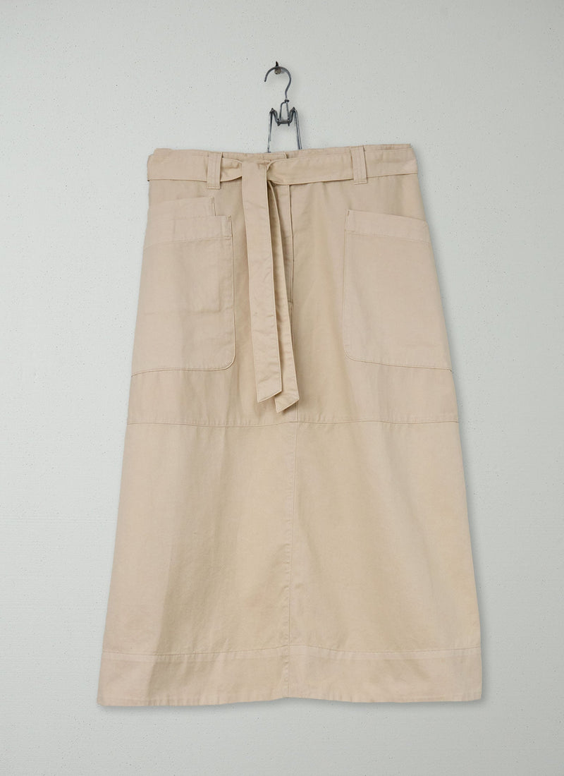 Reworn A Line Cotton Linen Skirt Size 18 (338) | Shell