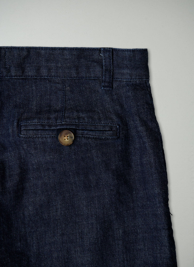 Reworn Side Button Jeans Size 14 (1607) | Indigo