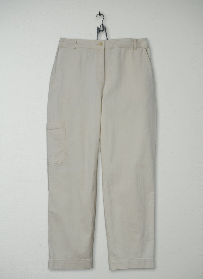 Reworn Carpenter Trousers Size 8 (1529) | Ecru