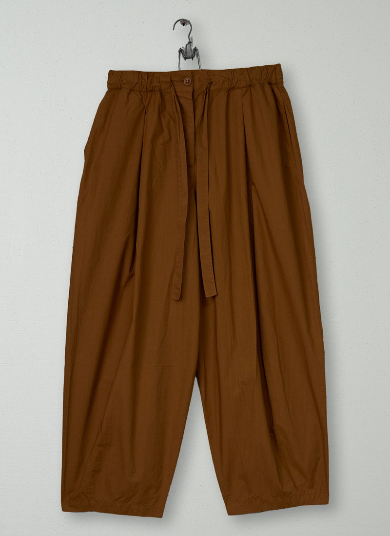 Reworn Pleated Poplin Pants Size 12 (1121) | Copper
