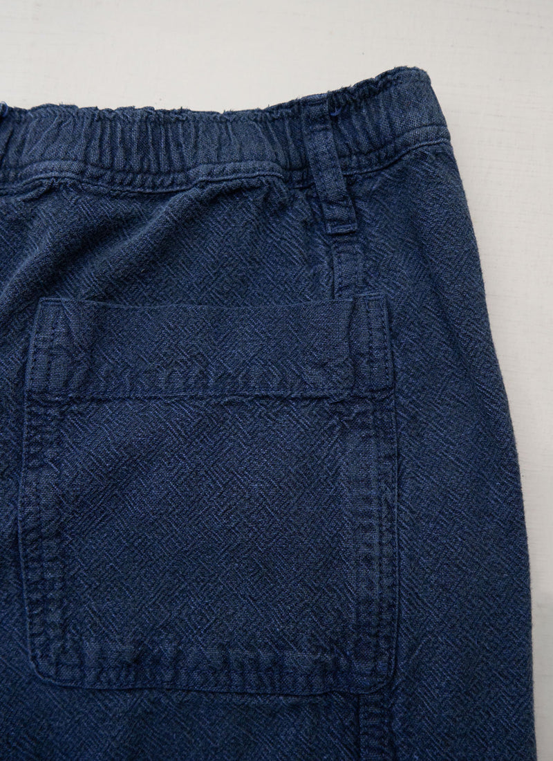Reworn Organic Cotton Hemp Pants Size 14 (1460) | Indigo