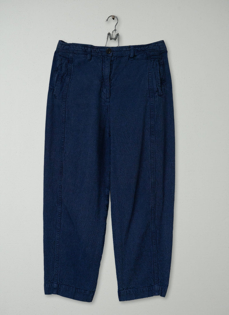 Reworn Organic Cotton Hemp Pants Size 14 (1460) | Indigo